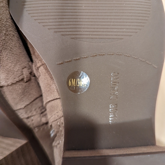 Vince Camuto Tall Suede Riding Boots in Taupe - Picture 3 of 16